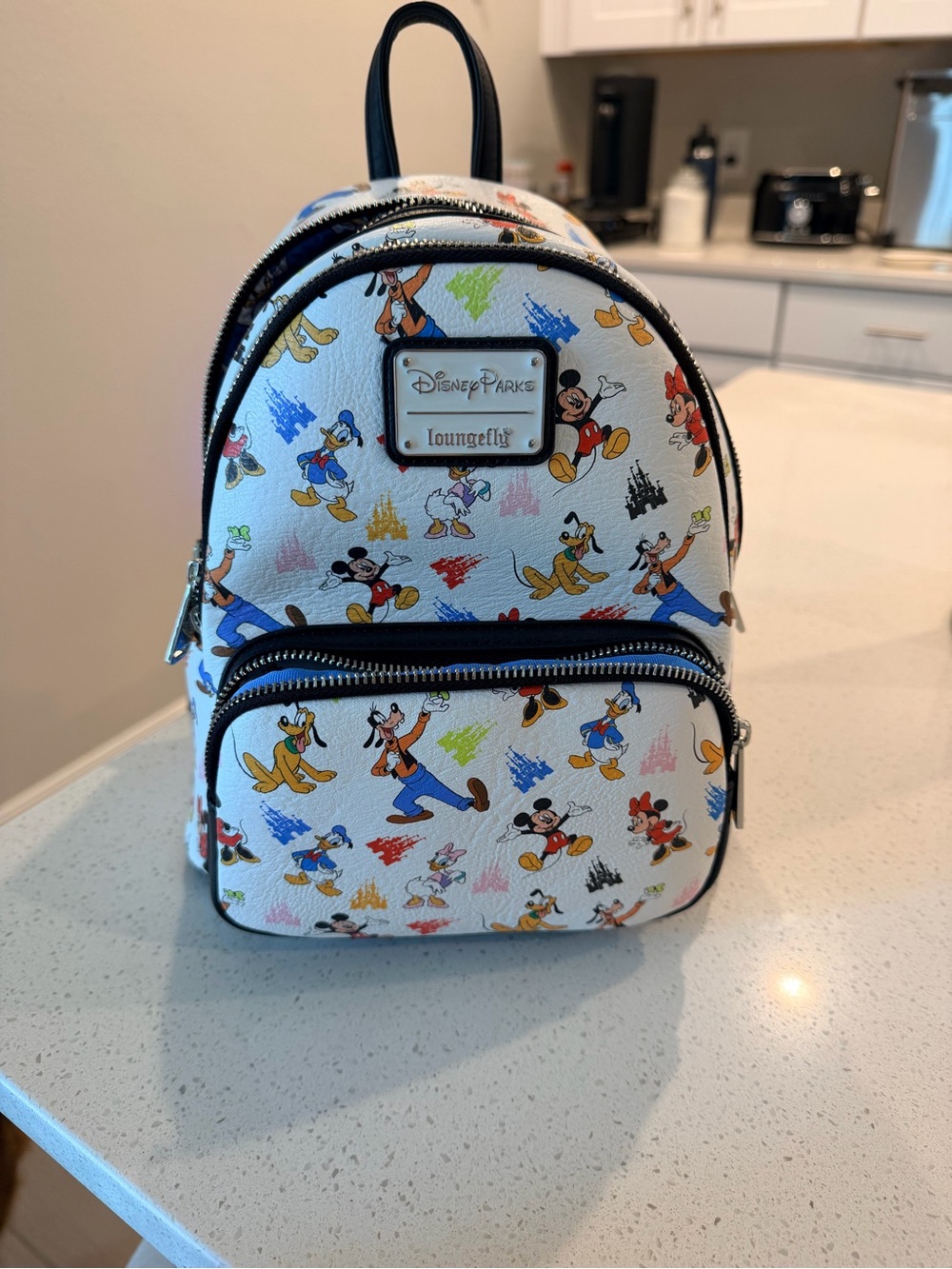 Loungefly Mickey and Friends Disney Parks Mini Backpack with Character Print
